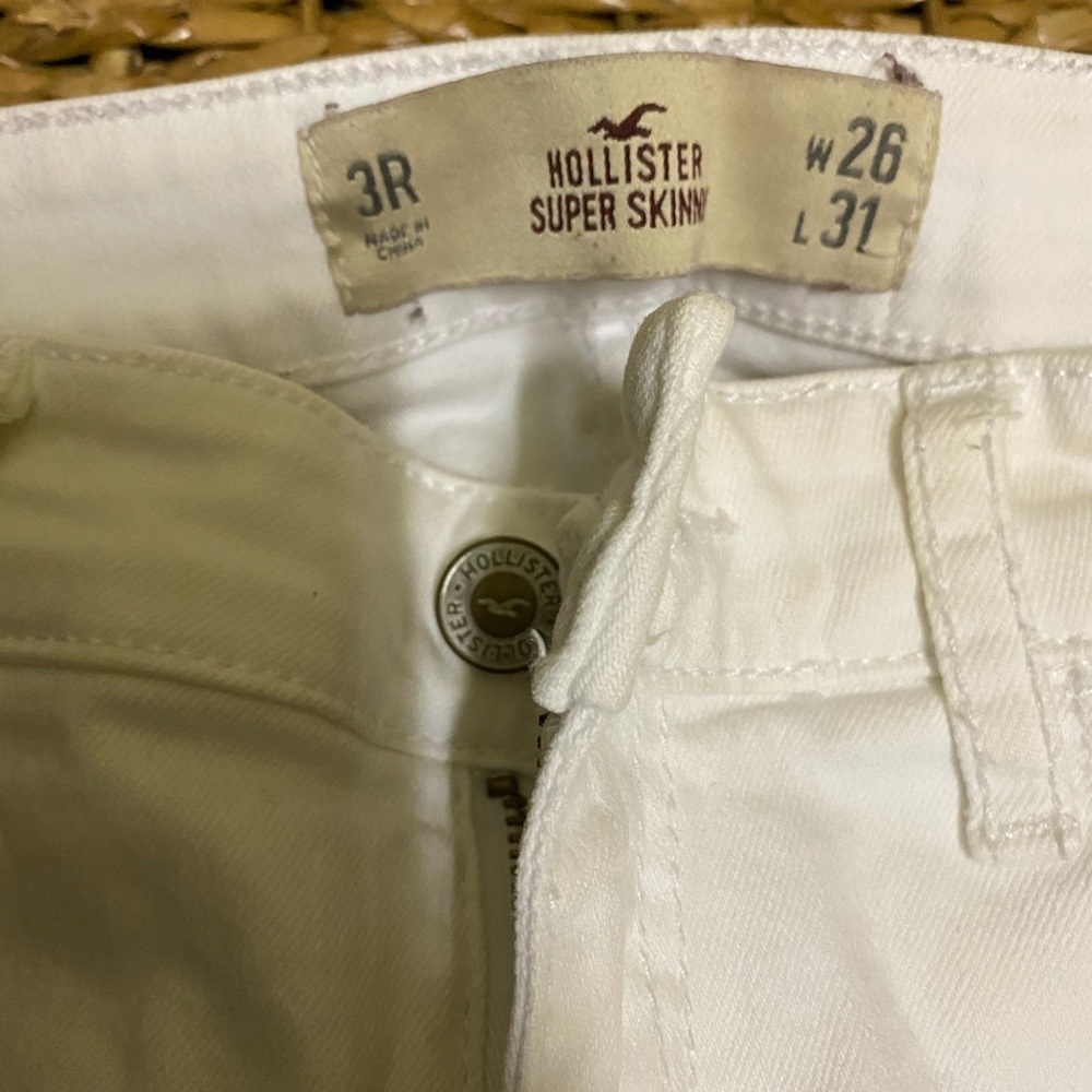 Hollister white skinny jeans 3R